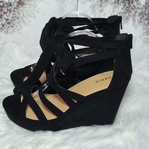 Torrid Strappy Lace Up Platform Wedge